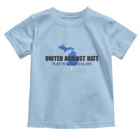 Peace for Grand Blanc Michigan Toddler T Shirt United Against Hate - Wonder Print Shop