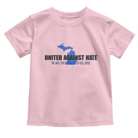Peace for Grand Blanc Michigan Toddler T Shirt United Against Hate - Wonder Print Shop