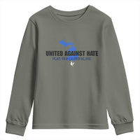 Peace for Grand Blanc Michigan Youth Sweatshirt United Against Hate - Wonder Print Shop