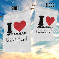 I Love Muhammad Garden Flag Musliam Identity Islamic Peace and Pride - Wonder Print Shop