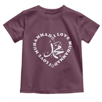 I Love Muhammad Toddler T Shirt Musliam Identity Peace Pride Islamic Calligraphy - Wonder Print Shop
