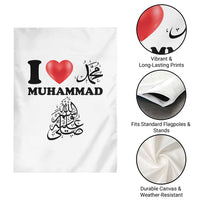 I Love Muhammad Garden Flag Musliam Identity Faith Peace Pride Islamic Calligraphy - Wonder Print Shop