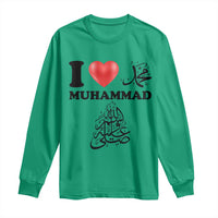 I Love Muhammad Long Sleeve Shirt Musliam Identity Faith Peace Pride Islamic Calligraphy - Wonder Print Shop