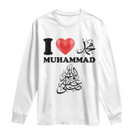 I Love Muhammad Long Sleeve Shirt Musliam Identity Faith Peace Pride Islamic Calligraphy - Wonder Print Shop