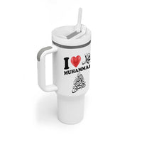 I Love Muhammad Tumbler With Handle Musliam Identity Faith Peace Pride Islamic Calligraphy - Wonder Print Shop