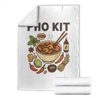 Funny Pho Kit Vietnamese Noodle Pun Throw Blanket Ramen Pho Lovers Hilarious Foodie Graphic - Wonder Print Shop