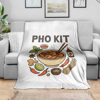 Funny Pho Kit Vietnamese Noodle Pun Throw Blanket Ramen Pho Lovers Hilarious Foodie Graphic - Wonder Print Shop