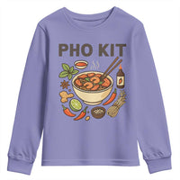 Funny Pho Kit Vietnamese Noodle Pun Youth Sweatshirt Ramen Pho Lovers Hilarious Foodie Graphic - Wonder Print Shop