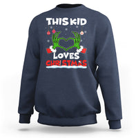 Funny Christmas Sweatshirt This Kid Loves Xmas Skeleton Heart - Wonder Print Shop