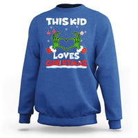 Funny Christmas Sweatshirt This Kid Loves Xmas Skeleton Heart - Wonder Print Shop