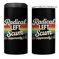 Funny Radical Left Scum Apparently 4 in 1 Can Cooler Tumbler Retro Political Humor - Wonder Print Shop