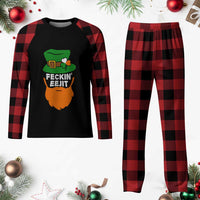 Funny St Patricks Day Plaid Pajama Set Feckin Eejit Irish Slang Idiot Patty's Day - Wonder Print Shop