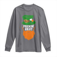 Funny St Patricks Day Long Sleeve Shirt Feckin Eejit Irish Slang Idiot Patty's Day