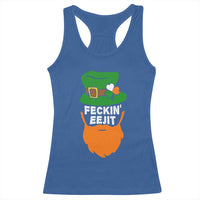 Funny St Patricks Day Racerback Tank Top Feckin Eejit Irish Slang Idiot Patty's Day