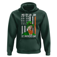 Funny Biden St Patricks Day Hoodie Merry 4th of Saint Patrick Uh Uh Leprechaun American Flag