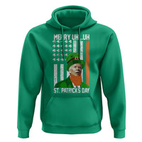 Funny Biden St Patricks Day Hoodie Merry 4th of Saint Patrick Uh Uh Leprechaun American Flag