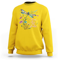 Bloom Where You Are Planted Inspirational Quote Dragonfly T-shirt, Floral Tee, Dragonfly Gift, Insect Lover Shirt, Springtime Shirt Sweatshirt - Wonder Print Shop