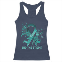 Sexual Assault Awareness Racerback Tank Top End The Stigma Teal Floral Ribbon