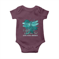 Sexual Assault Awareness Baby Onesie In April We Wear Teal Ribbon Butterfly
