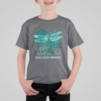 Sexual Assault Awareness T Shirt For Kid In April We Wear Teal Ribbon Butterfly