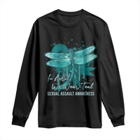 Sexual Assault Awareness Long Sleeve Shirt In April We Wear Teal Ribbon Butterfly