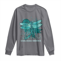 Sexual Assault Awareness Long Sleeve Shirt In April We Wear Teal Ribbon Butterfly