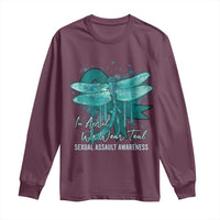 Sexual Assault Awareness Long Sleeve Shirt In April We Wear Teal Ribbon Butterfly