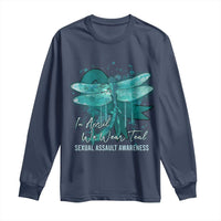 Sexual Assault Awareness Long Sleeve Shirt In April We Wear Teal Ribbon Butterfly