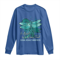 Sexual Assault Awareness Long Sleeve Shirt In April We Wear Teal Ribbon Butterfly