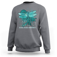 In April We Wear Teal Sexual Assault Awareness Month Teal Ribbon Butterfly, Sexual Assault Awareness Shirt Sweatshirt - Wonder Print Shop