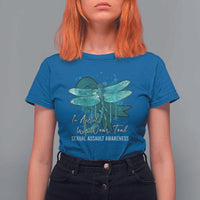 Sexual Assault Awareness T Shirt For Women In April We Wear Teal Ribbon Butterfly