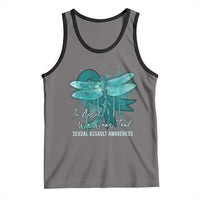 Sexual Assault Awareness Tank Top In April We Wear Teal Ribbon Butterfly