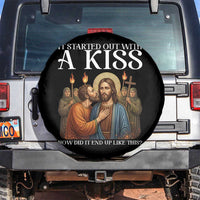 It Started Out With A Kiss Funny Jesus Christian Easter Spare Tire Cover Judas Betrayal Jesus Faith Message Biblical Humor