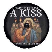 It Started Out With A Kiss Funny Jesus Christian Easter Spare Tire Cover Judas Betrayal Jesus Faith Message Biblical Humor