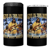 Give Us This Day Our Daily Shred Funny Christian Jesus Rock 4 in 1 Can Cooler Tumbler Faith Humor Music Lover Inspired Gift