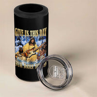 Give Us This Day Our Daily Shred Funny Christian Jesus Rock 4 in 1 Can Cooler Tumbler Faith Humor Music Lover Inspired Gift