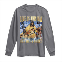 Give Us This Day Our Daily Shred Funny Christian Jesus Rock Long Sleeve Shirt Faith Humor Music Lover Inspired Gift