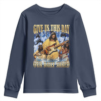 Give Us This Day Our Daily Shred Funny Christian Jesus Rock Youth Sweatshirt Faith Humor Music Lover Inspired Gift