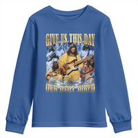 Give Us This Day Our Daily Shred Funny Christian Jesus Rock Youth Sweatshirt Faith Humor Music Lover Inspired Gift