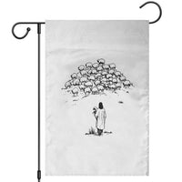Jesus The Good Shepherd Minimalist Christian Garden Flag Sheep Flock Faith Spiritual Inspirational Gift
