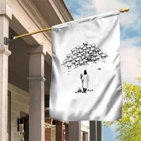Jesus The Good Shepherd Minimalist Christian Garden Flag Sheep Flock Faith Spiritual Inspirational Gift