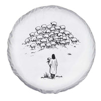 Jesus The Good Shepherd Minimalist Christian Spare Tire Cover Sheep Flock Faith Spiritual Inspirational Gift