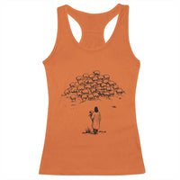 Jesus The Good Shepherd Minimalist Christian Racerback Tank Top Sheep Flock Faith Spiritual Inspirational Gift