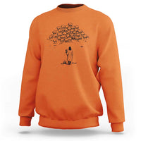 Jesus The Good Shepherd Minimalist Christian Sweatshirt Sheep Flock Faith Spiritual Inspirational Gift
