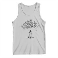 Jesus The Good Shepherd Minimalist Christian Tank Top Sheep Flock Faith Spiritual Inspirational Gift