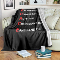 GRACE Christian Scripture Acronym Throw Blanket Bible Verses Galatians Romans Acts Colossians Ephesians Faith Message Gift