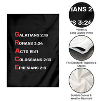 GRACE Christian Scripture Acronym Garden Flag Bible Verses Galatians Romans Acts Colossians Ephesians Faith Message Gift