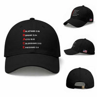 GRACE Christian Scripture Acronym Baseball Cap Bible Verses Galatians Romans Acts Colossians Ephesians Faith Message Gift
