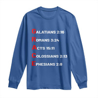 GRACE Christian Scripture Acronym Long Sleeve Shirt Bible Verses Galatians Romans Acts Colossians Ephesians Faith Message Gift