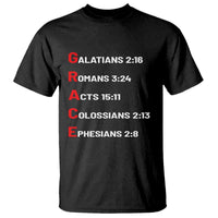 GRACE Christian Scripture Acronym T Shirt Bible Verses Galatians Romans Acts Colossians Ephesians Faith Message Gift